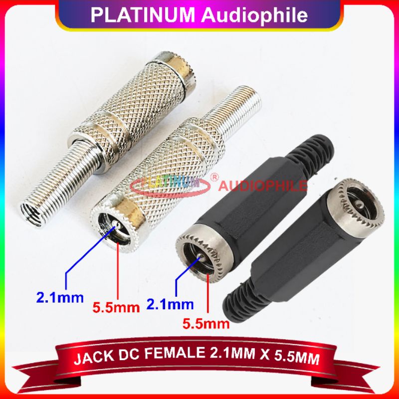 Jual Jack Dc Metal Chrome Female Soket Socket Dc Adaptor Mm X Mm