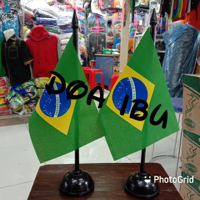 Jual Tiang Kayu Meja Bendera Brazil Shopee Indonesia