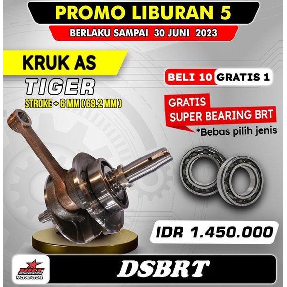 Jual CRANKSHAFT Kruk As BRT TIGER GL PRO MAX Megapro Primus Langkah 68