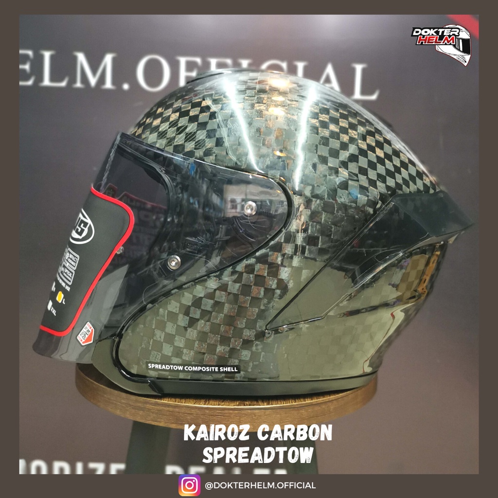 Jual HELM HALF FACE NJS KAIROZ CARBON SPREADTOW Shopee Indonesia