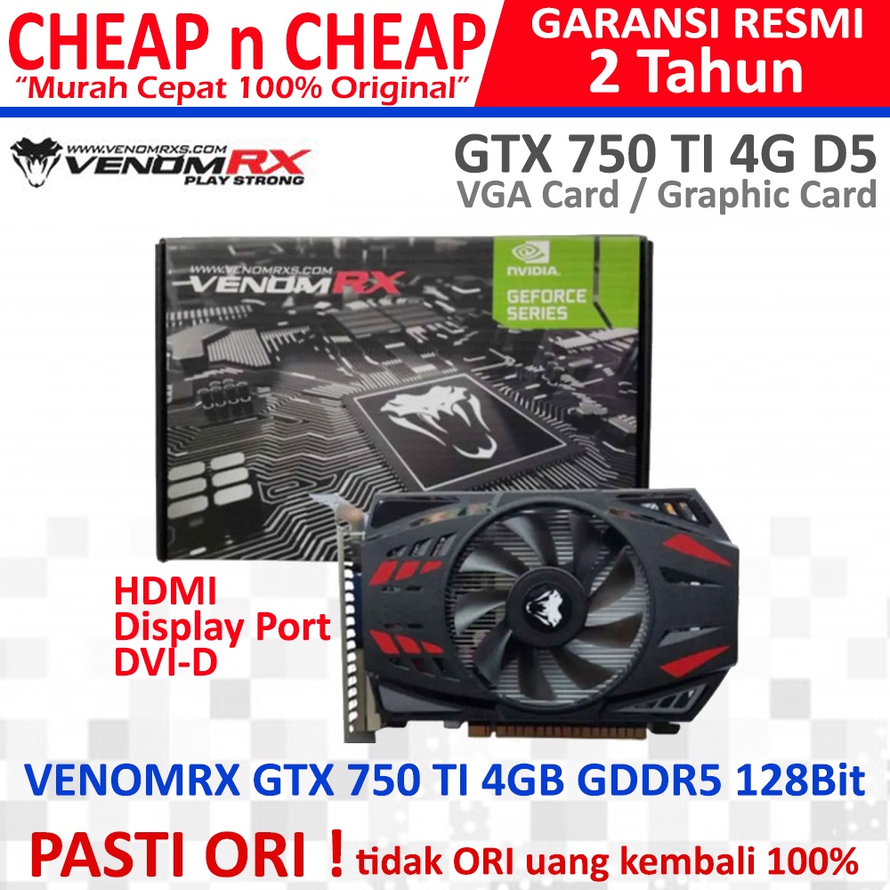 Jual VenomRX GTX 750 TI 4G D5 VGA Card Venom RX 4GB GTX750TI 750TI DDR5