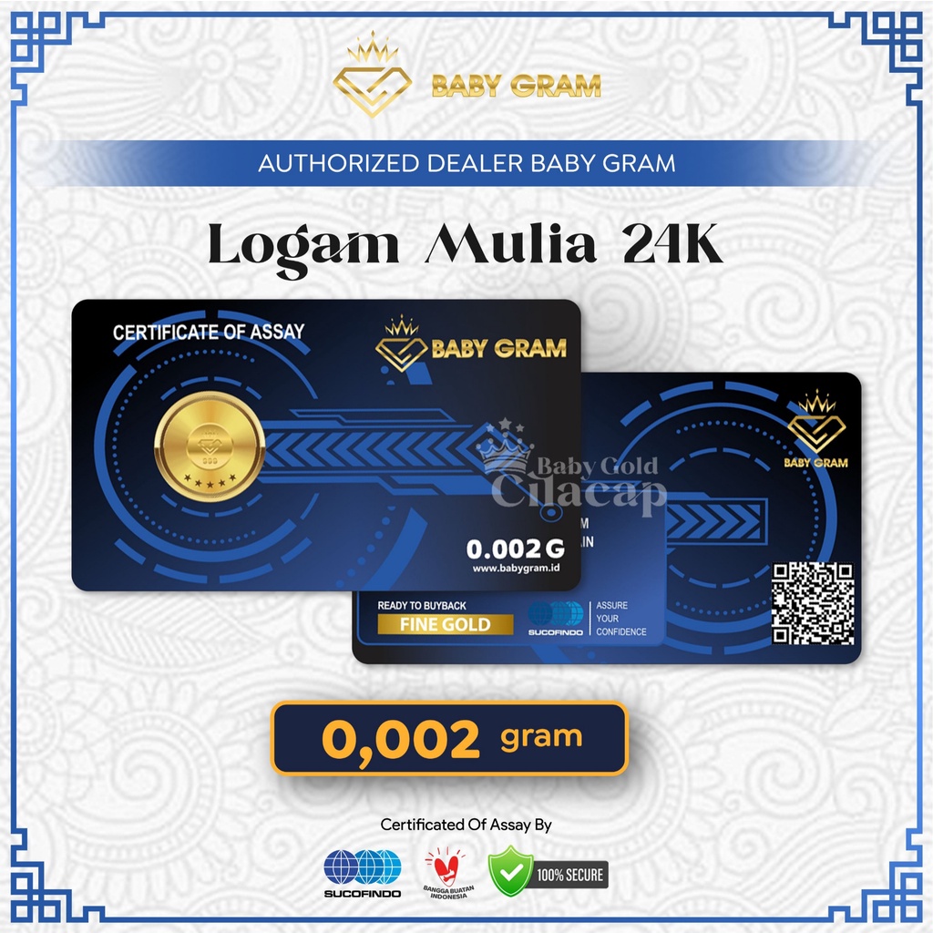 Jual Baby Gram Logam Mulia 0 002gr Emas Mini Murni 24 Karat