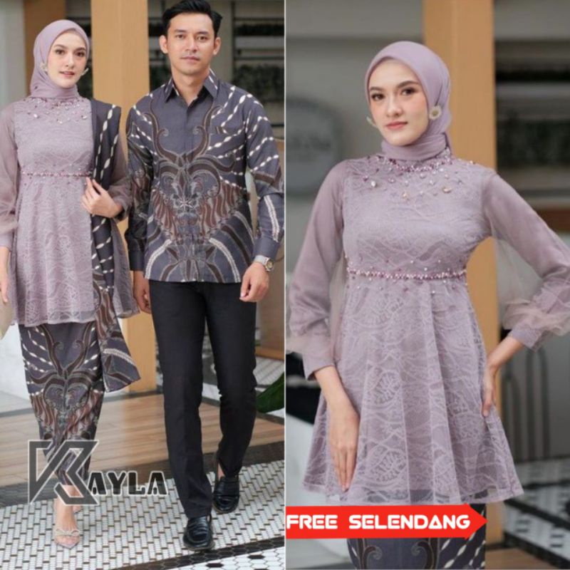 Jual Kebaya Couple Modern Kebaya Wisuda Set Tunik Lamaran Tunangan