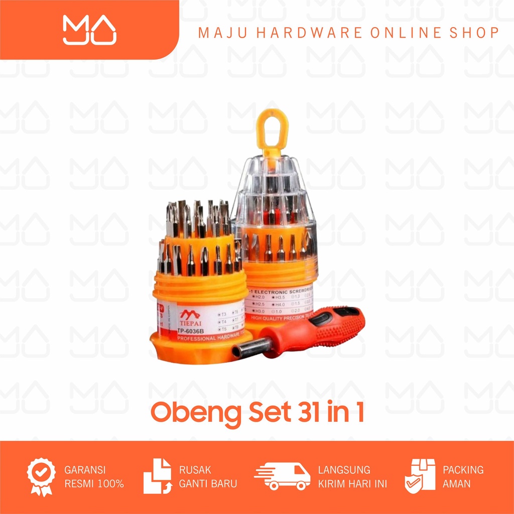 Jual Obeng Set Telur Toolkit 30 In 1 30 Mata Obeng Shopee Indonesia