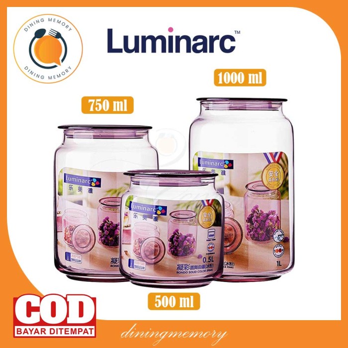 Jual Luminarc Toples Kue Rondo Jar Ice Pink Per Pcs Shopee Indonesia