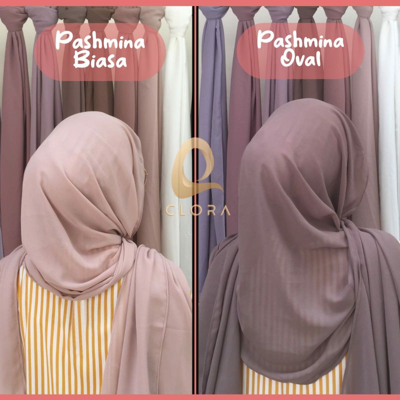 Jual Pashmina Ceruty Baby Doll Premium Pashmina Oval