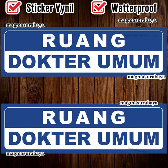 Jual Stiker Ruang Dokter Umum Klinik Rumah Sakit Praktek Dokter