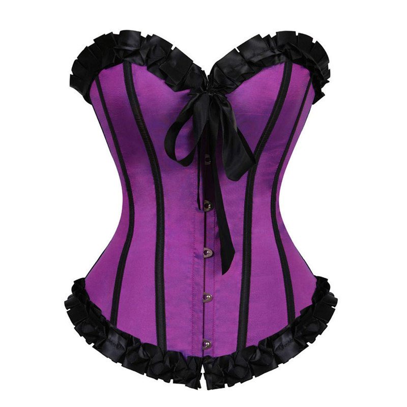 Jual Bustier Corset Sexy Lingerie Burlesque Costume Satin Vintage