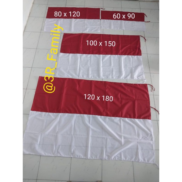 Jual Bendera Indonesia Merah Putih Bahan Kain Premium Ukuran 80 Cm X