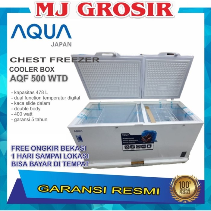 Jual Aqua Aqf 500 W Chest Freezer Box 500 L Lemari Pembeku 500 Liter