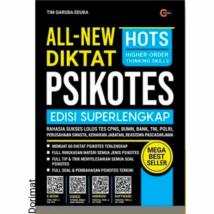 Jual BUKU ALL NEW DIKTAT HOTS PSIKOTES EDISI SUPERLENGKAP OLEH TIM