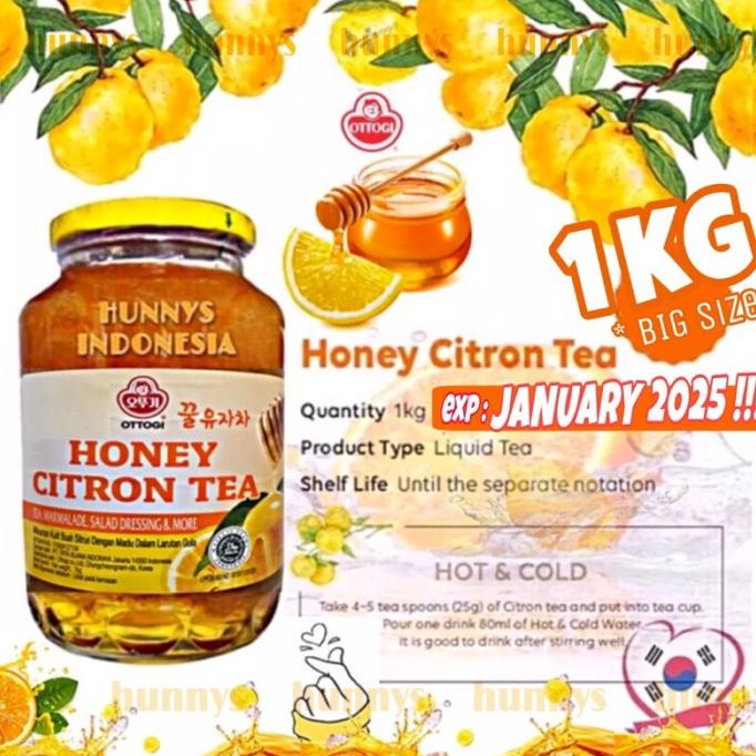 Jual Honey Citron Tea Ottogi Korea Yuzu Yuja Tea Madu Yuzu Jar