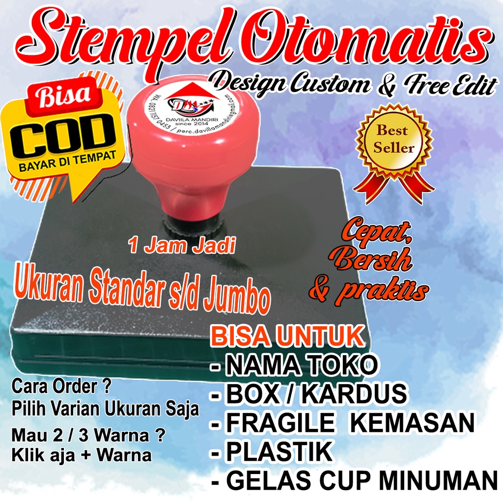 Jual B61 STEMPEL JUMBO STEMPEL KARDUS FRAGILE PLASTIK CUP GELAS