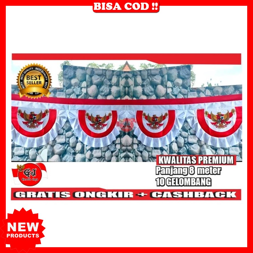 Jual Umb Warna Warni Garuda Hut Ri Ke Outdoor Katun Bendera Merah