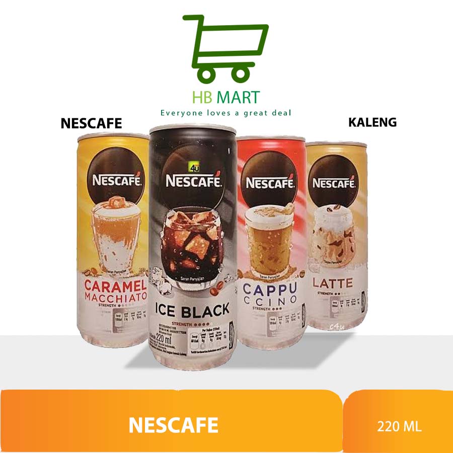 Jual Nescafe Kaleng Ice Black Cappuccino Latte Caramel Macchiato