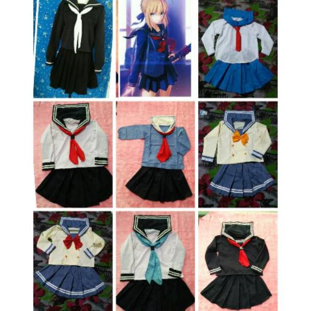 Jual Sailor Fuku Seragam Sekolah Jepang Baju Cosplay Seifuku Nezuko