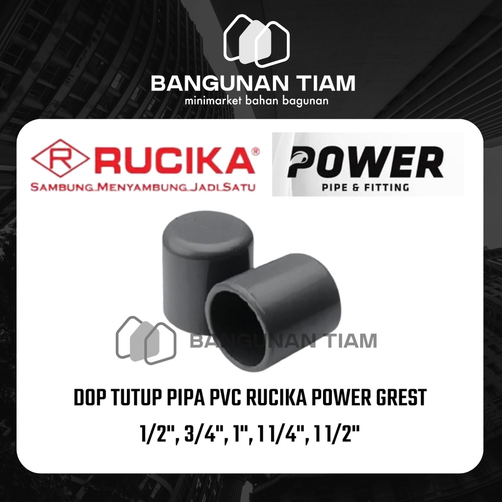 Jual Dop Pvc Polos Rucika Inch Tutup