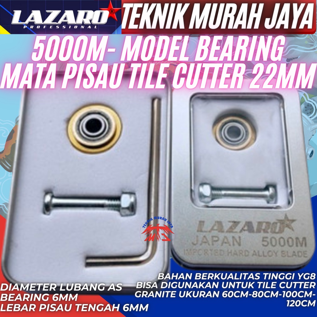 Jual LAZARO 5000M Mata Pisau Potong Granite Tile Cutter Blade 22 Mm