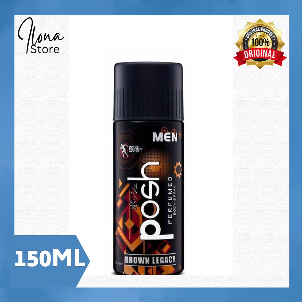 Jual Posh Men Brown Legacy Perfumed Body Spray 150 Ml Shopee Indonesia