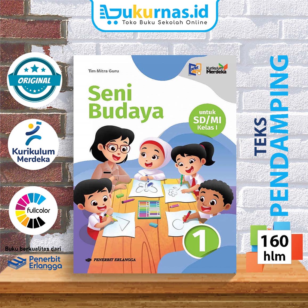 Jual Buku Seni Budaya SD Mi Kelas 1 Kurikulum Merdeka Erlangga