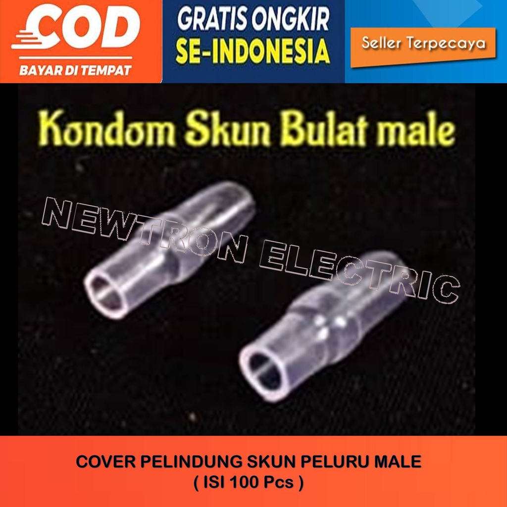 Jual Isi Pcs Cover Skun Skun Bulat Peluru Male Penyambung Kabel