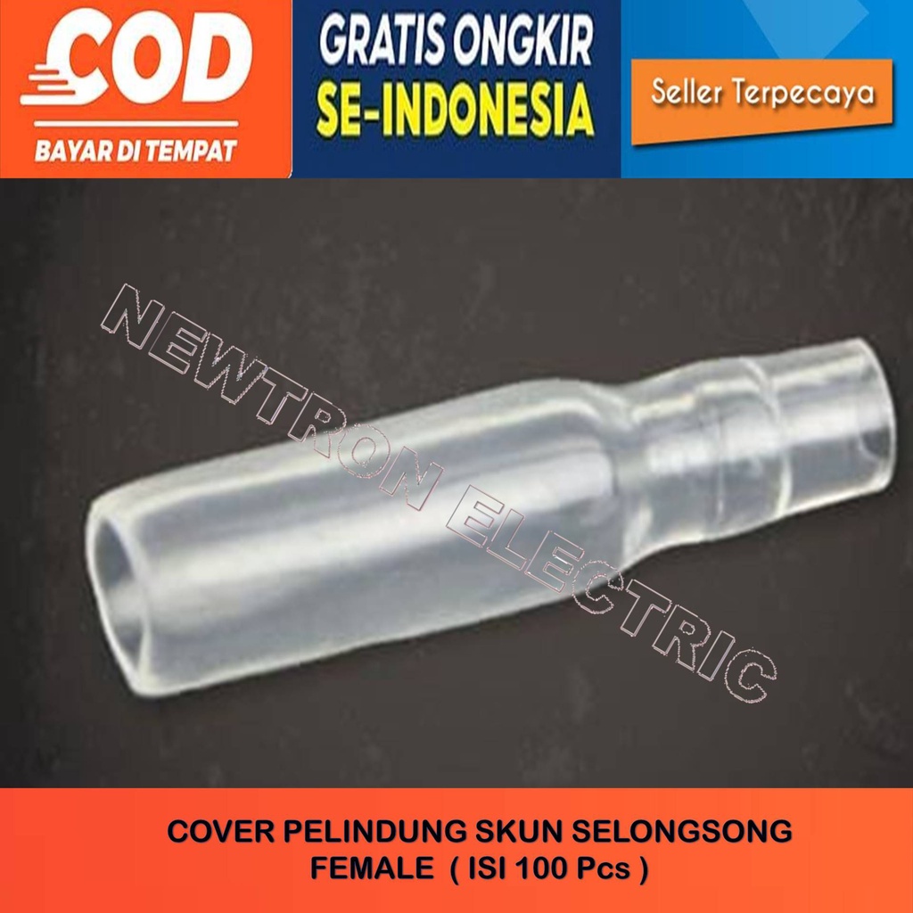 Jual ISI 100 PCS Cover KARET Terminal SKUN BULAT PELURU FEMALE