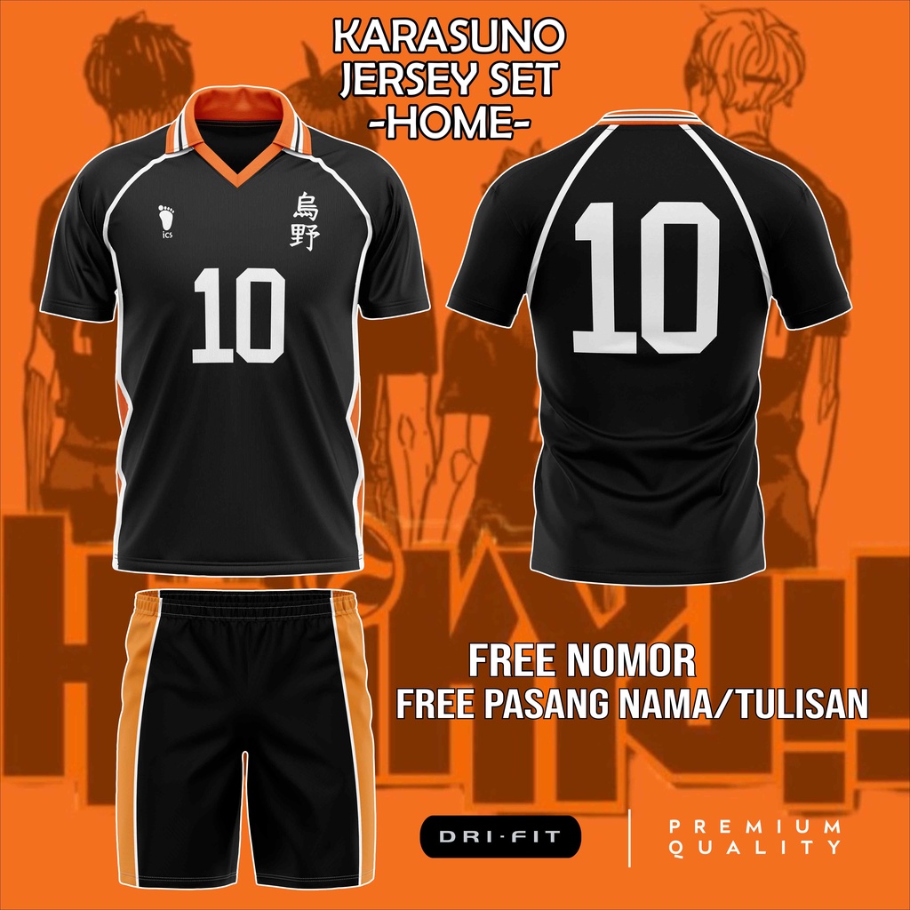 Jual Kaos Cosplay Anime Haikyuu Jersey Set Volleyball Karasuno Shopee