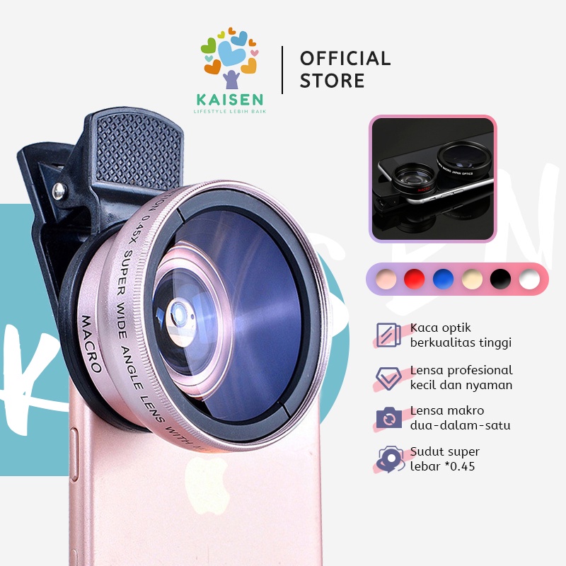 Jual KAISEN 2 In 1 Lensa Super Wide Angle Lens Macro Smartphone