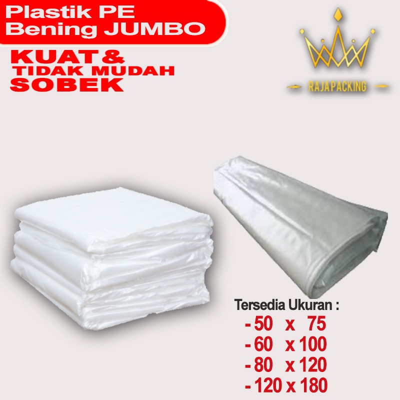 Jual Plastik Pembungkus Bahan Pe Jumbo Bening Non Recycle Uk