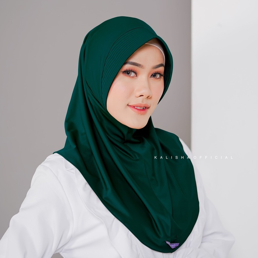 Jual Kalisha Hijab Sport Sporty Jilbab Instan Bergo Jersey Olahraga