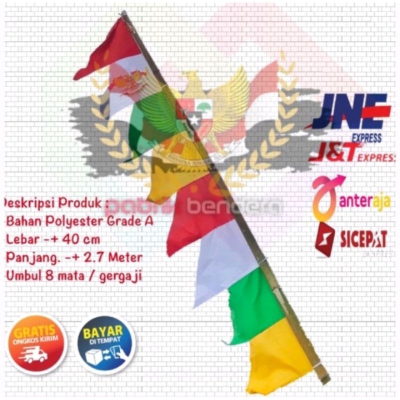 Jual Bendera Umbul Umbul Warna Warni Dan Merah Putih Mata Shopee