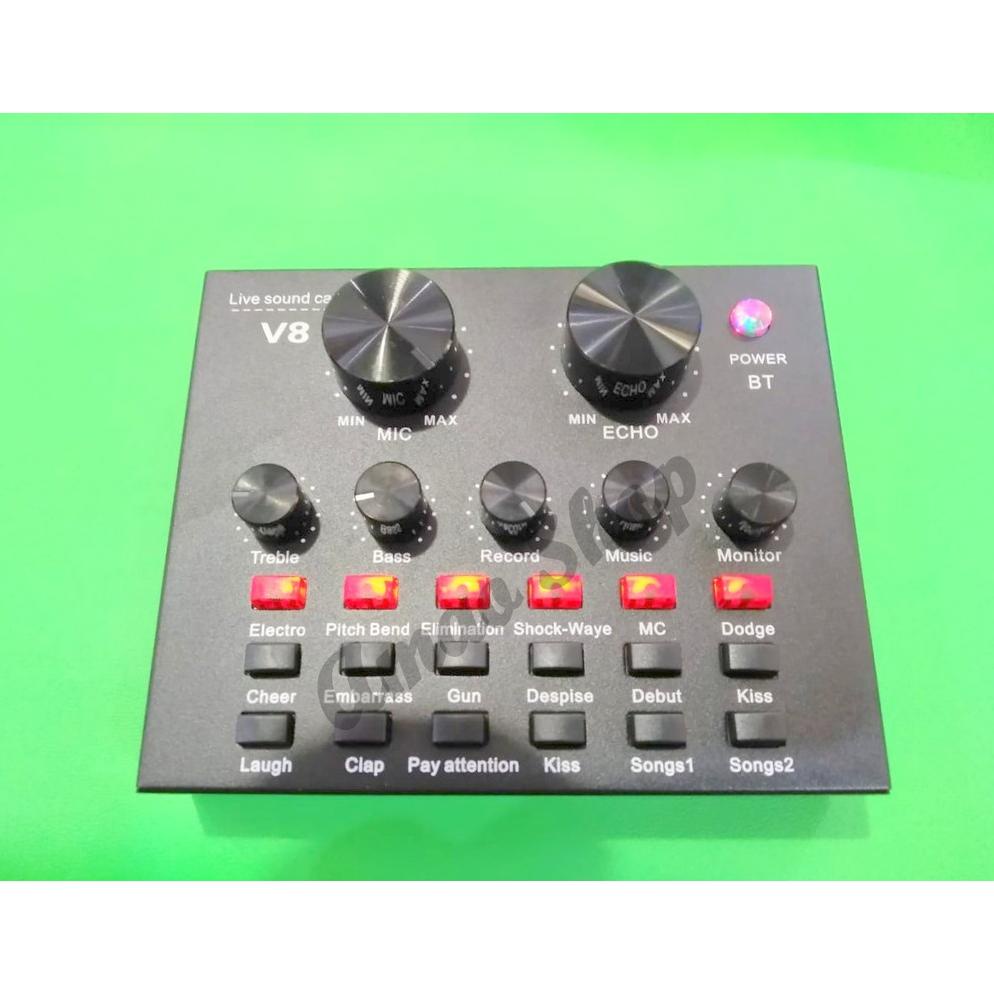 Jual New Sound Card V8 Singing Live Soundcard Mixer External Audio