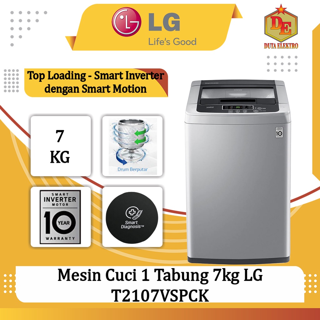 Jual Mesin Cuci 1 Tabung 7kg LG T2107VSPCK Shopee Indonesia