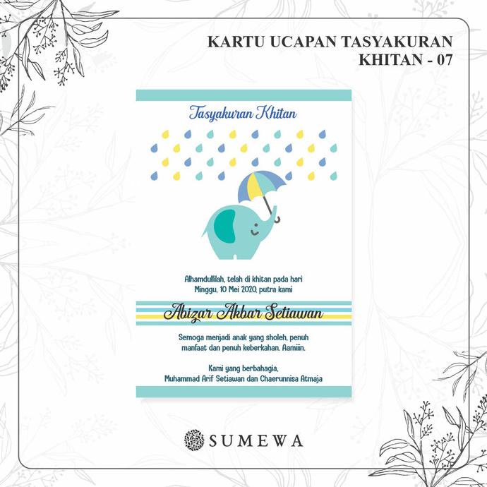 Jual Kartu Ucapan Tasyakuran Khitanan Shopee Indonesia