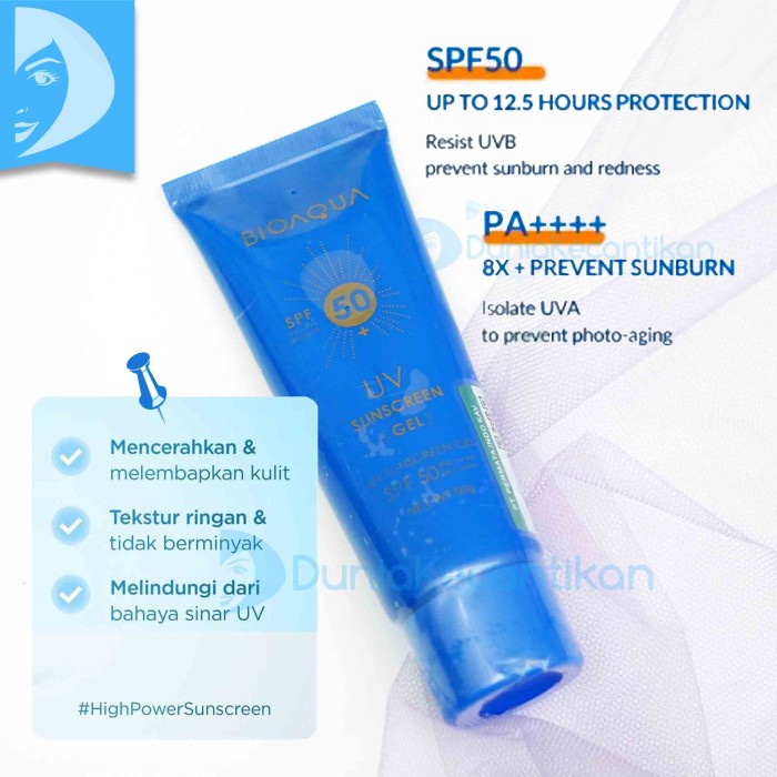 Jual BIOAQUA UV SUNSCREEN SUNCREEN SPF 50 PA SUNBLOCK SUNBLOK GEL