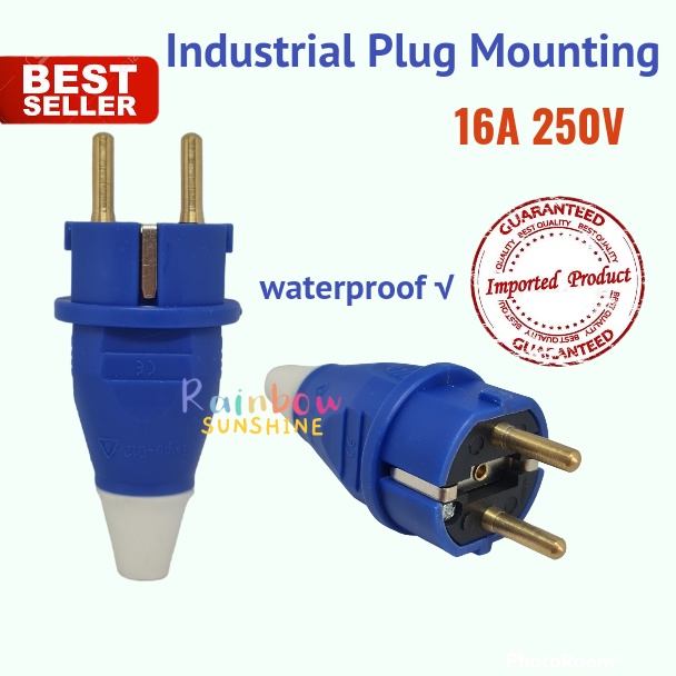 Jual Plug Mounting Male Steker 2P 16A 012 Waterproof Steker Plug