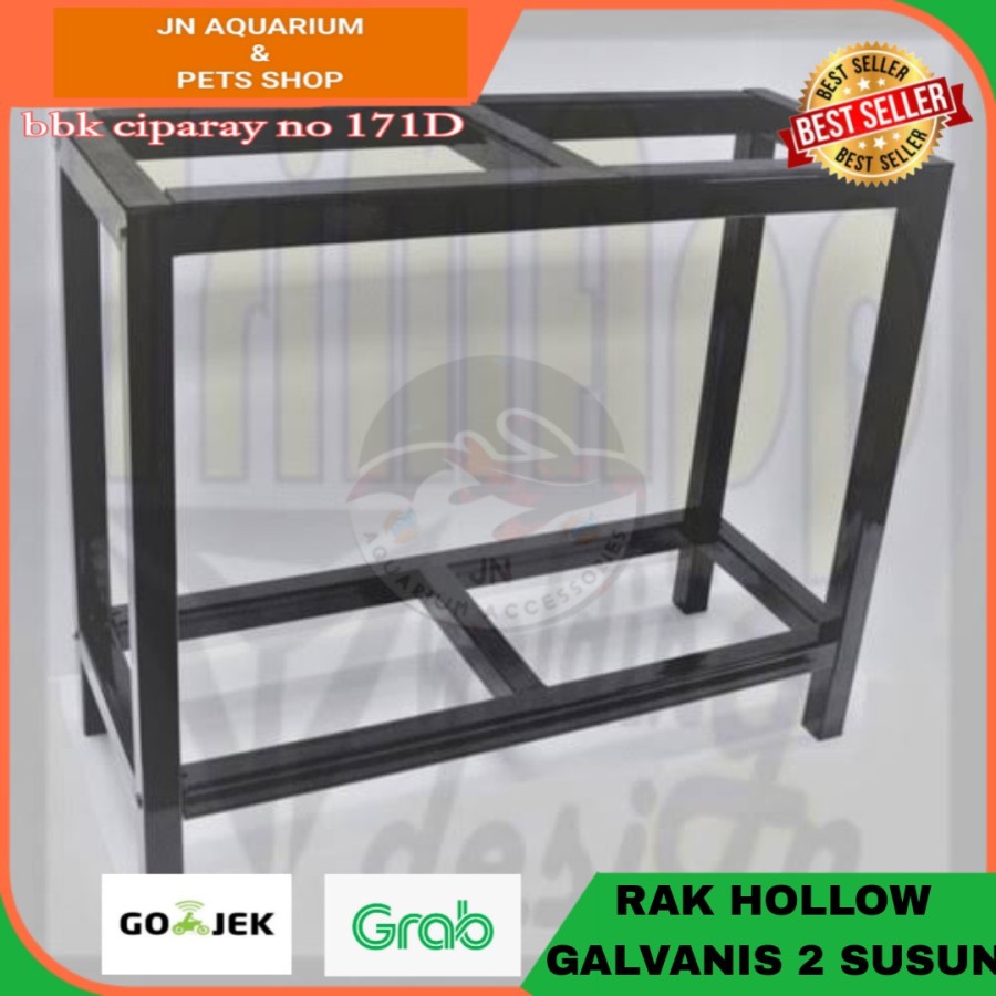 Jual RAK BESI AQUARIUM 2 SUSUN HOLLOW GALVANIS 60X40X80 CM Shopee