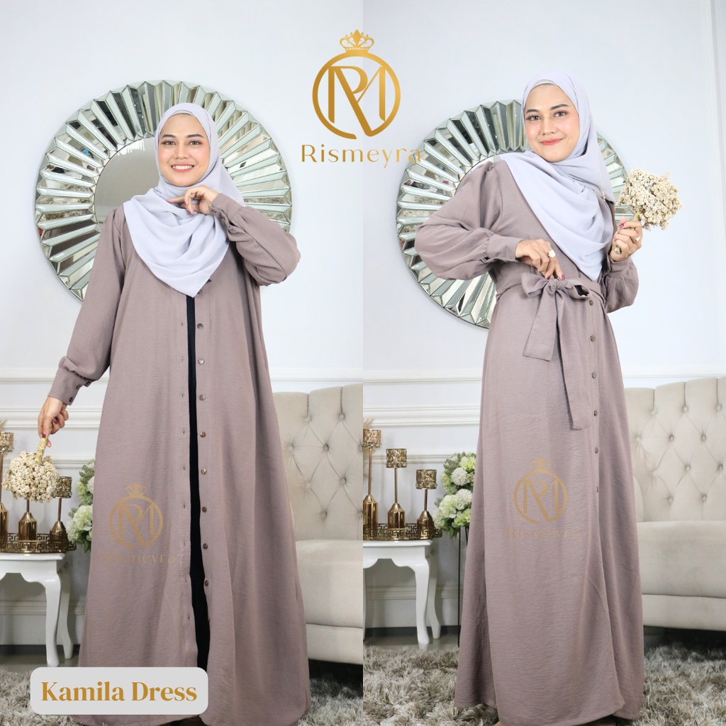 Jual Kamila Dress Crinkle Airflow Premium By Rismeyra Shopee Indonesia