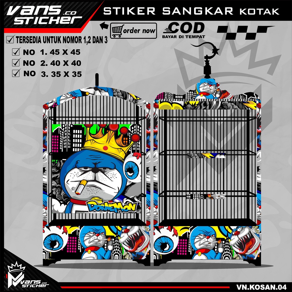 Jual Stiker Decal Sangkar Burung Kotak Kosan Persegi Ebod No 1 2