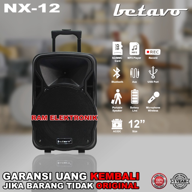 Jual Speaker Portable Meeting Wireless 12 Inch BETAVO NX12 NX 12