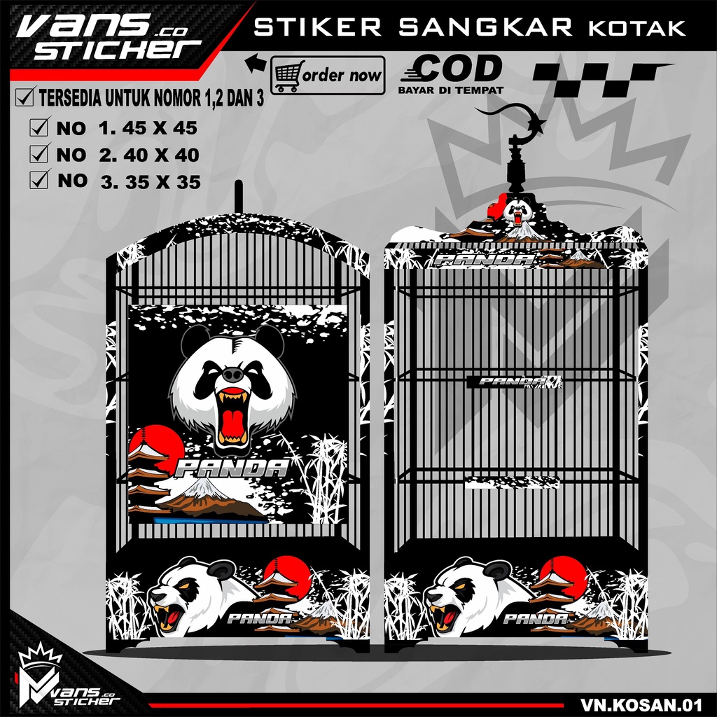 Jual Stiker Decal Sangkar Burung Kotak Kosan Persegi Ebod No