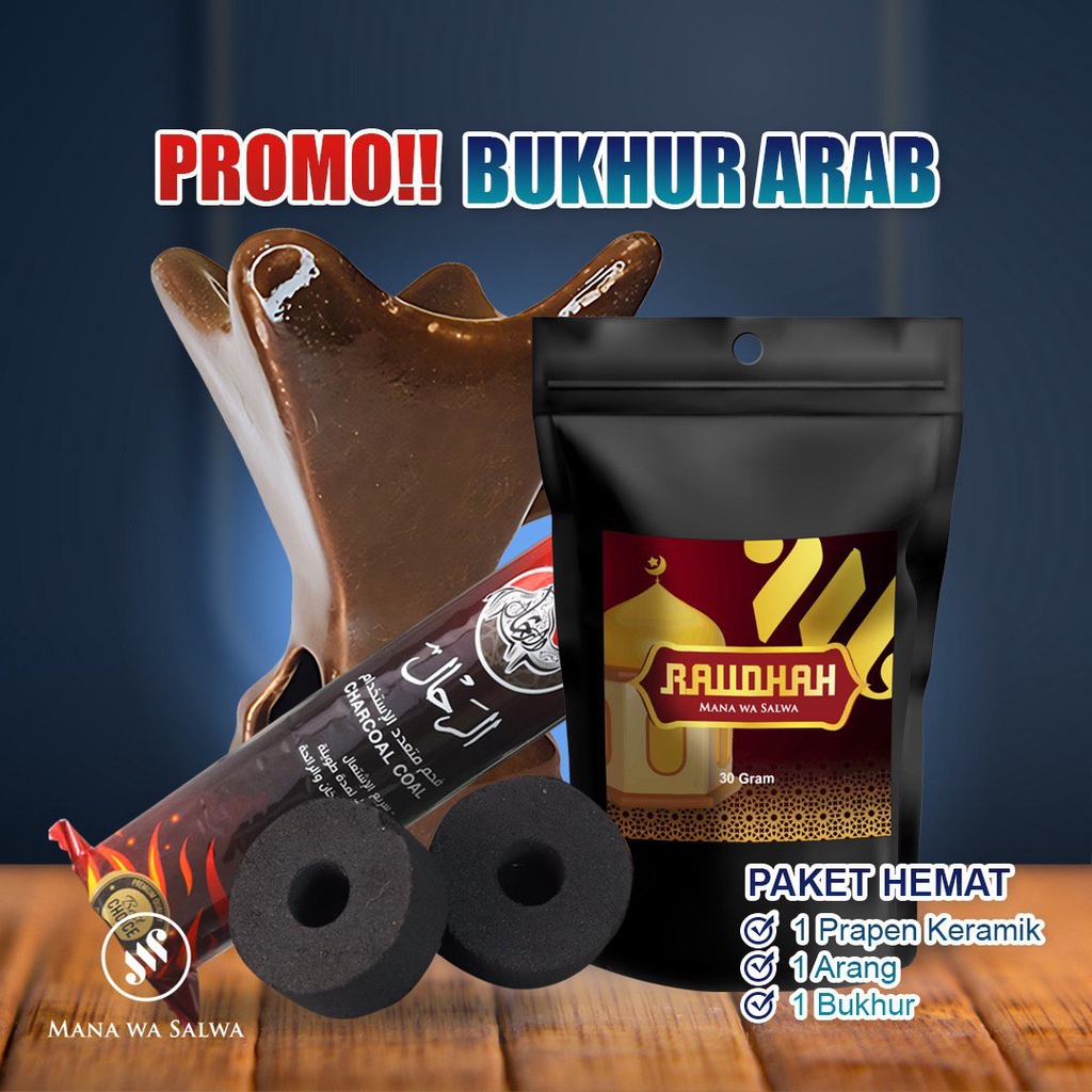 Jual Bukhur Manawasalwa Pouch Paket Lengkap Siap Bakar Bakhoor Bukhoor