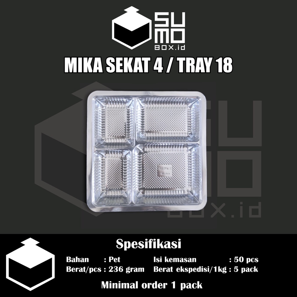 Jual Mika Sekat Nasi Box Tray Isi Pcs Nasi Kotak Ukuran X