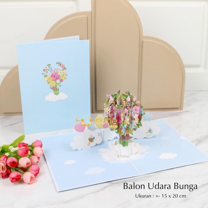 Jual Kartu Ucapan D D Pop Up Ulang Tahun Terima Kasih Valentine Pohon