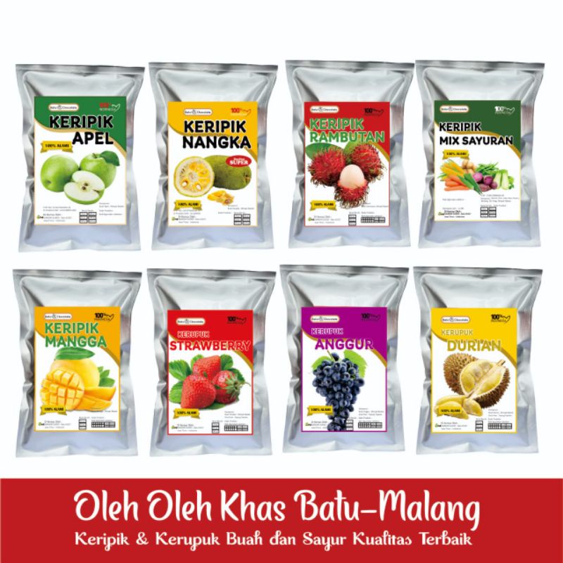 Jual Batu Chocolate Keripik Buah Apel Nangka Isi G Keripik Sayur