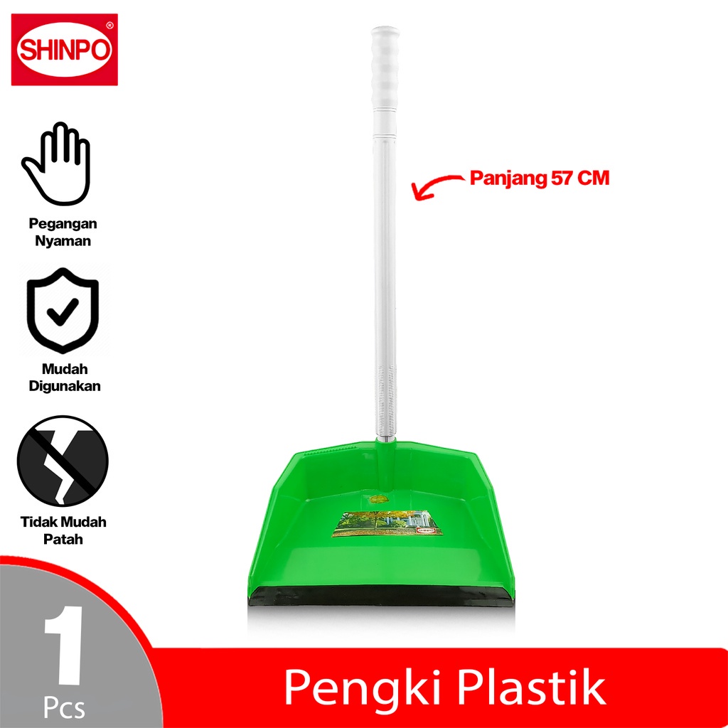 Jual Shinpo Pengki Plastik Gagang Panjang Buono Dustpan Serokan Sampah