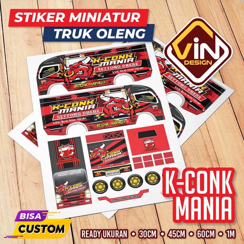 Jual STIKER MINIATUR TRUK KCONK MANIA POLA STICKER MINIATUR TRUCK