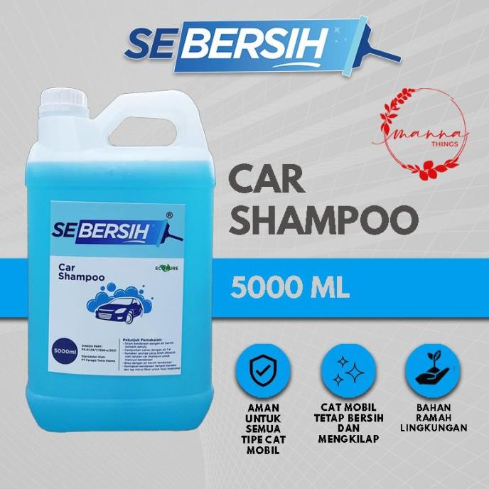 Jual Harga Diskon Car Shampoo Sabun Cuci Mobil Motor SEBERSIH 5 Liter