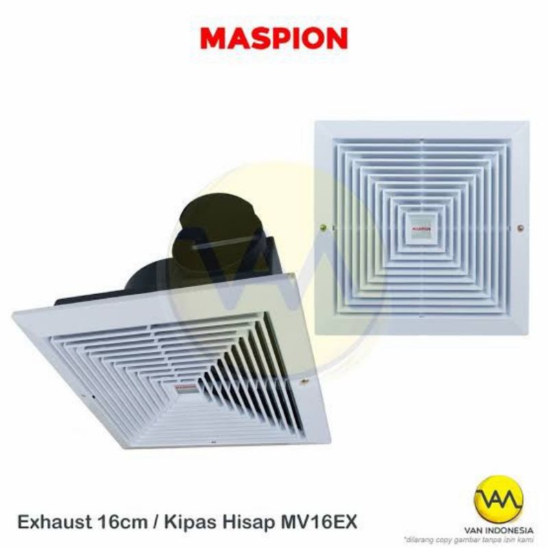 Jual Exhaust Fan Maspion Mv Ex Inc Plafon Kipas Penghisap Bau Kamar