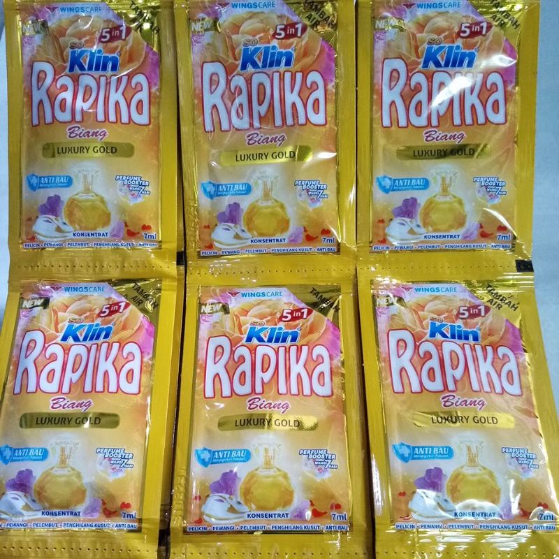 Jual Rapika Biang Pelicin Pakaian Rapika Luxurious Gold Renceng 12 Pc